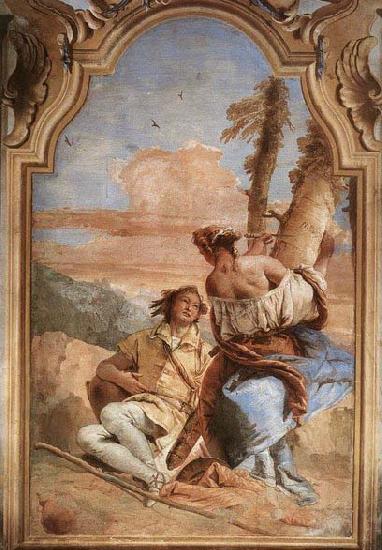 Giovanni Battista Tiepolo Angelica Carving Medoro's Name on a Tree France oil painting art